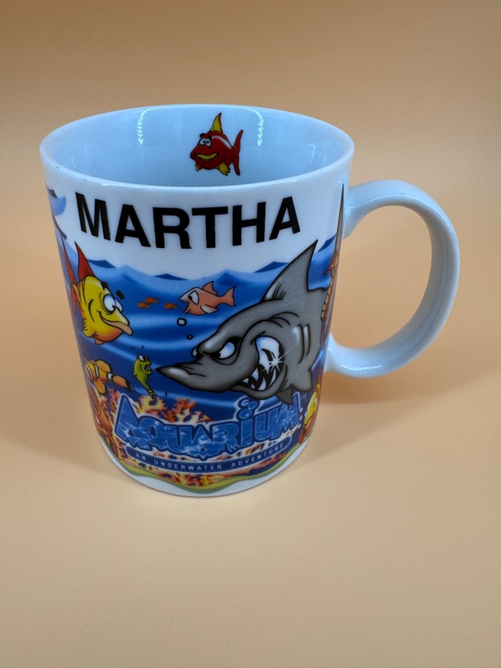 Coffee Cup Mug Aquarium Martha Fish Octopus Crab Shark Squid